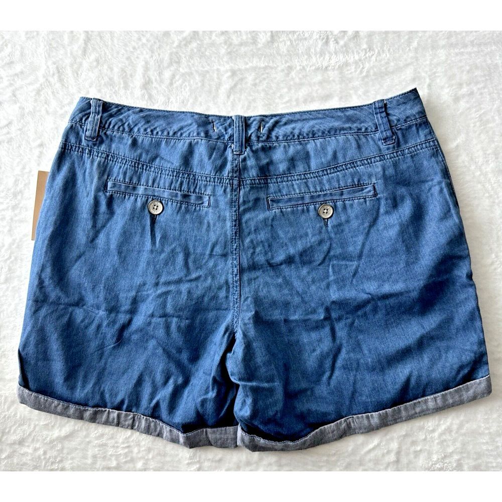 Nine West Vintage America Chambray Shorts Missy 6/28* fits 31" Soft Spun Denim - Picture 5 of 11